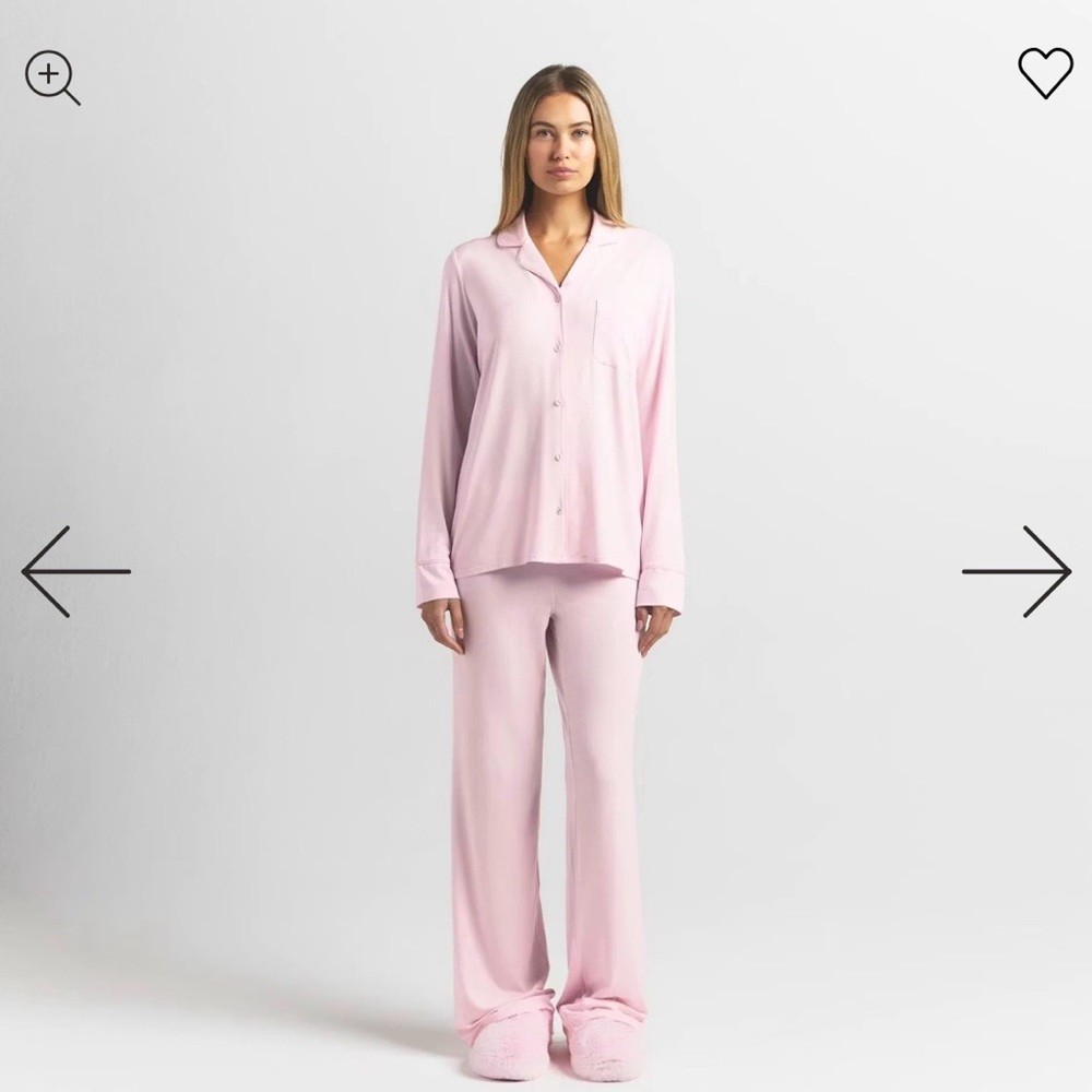 SKIMS Light Pink Pajama Set